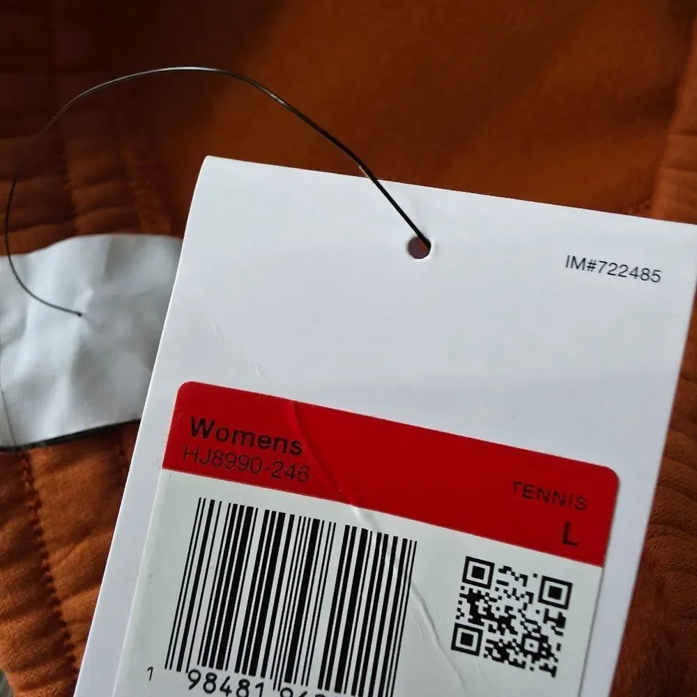 Nike Court Heritage Mid-Rise Fleece Tennis Shorts Dark Russet Brown Women's L